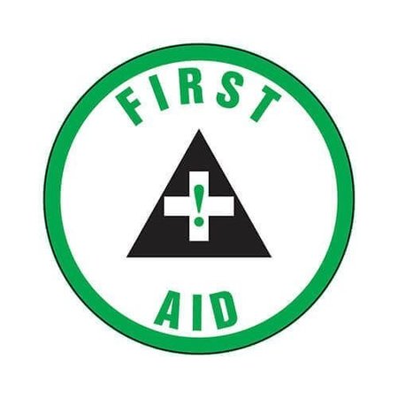 ACCUFORM Hard Hat Sticker, 214 in Length, 214 in Width, FIRST AID Legend, Adhesive Vinyl LHTL316